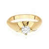 Pierścionek W0545 Diament Laboratoryjny 0,50ct żółte złoto