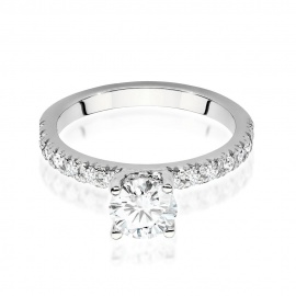 Pierścionek W0546 Diament Laboratoryjny 0,70ct białe złoto