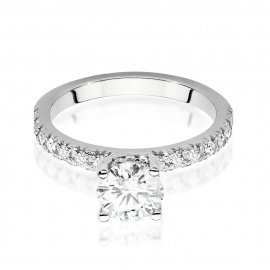 Pierścionek W0546 Diament Laboratoryjny 1,00ct białe złoto
