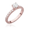 Pierścionek W0546 Diament Laboratoryjny 0,40ct różowe złoto