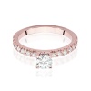 Pierścionek W0546 Diament Laboratoryjny 0,40ct różowe złoto