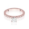 Pierścionek W0546 Diament Laboratoryjny 0,50ct różowe złoto