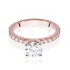Pierścionek W0546 Diament Laboratoryjny 1,00ct różowe złoto