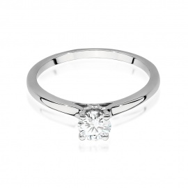 Pierścionek W0547 Diament Laboratoryjny 0,40ct białe złoto