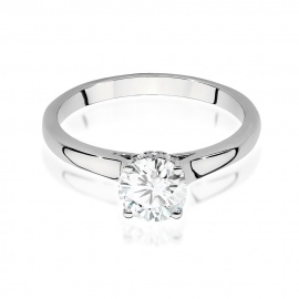 Pierścionek W0547 Diament Laboratoryjny 0,70ct białe złoto