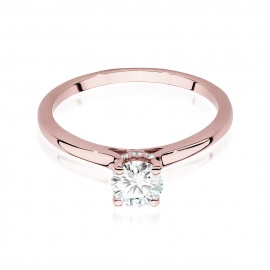 Pierścionek W0547 Diament Laboratoryjny 0,50ct różowe złoto