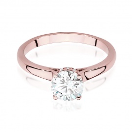 Pierścionek W0547 Diament Laboratoryjny 1,00ct różowe złoto