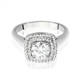 Pierścionek W0548 Diament Laboratoryjny 0,70ct białe złoto