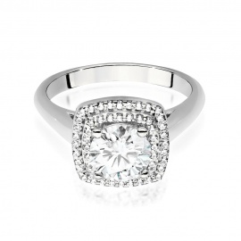 Pierścionek W0548 Diament Laboratoryjny 1,00ct białe złoto
