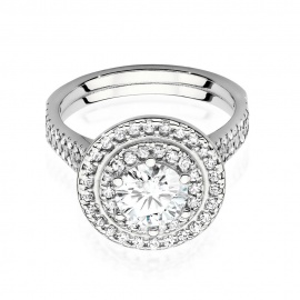 Pierścionek W0549 Diament Laboratoryjny 0,70ct białe złoto