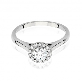 Pierścionek W0550 Diament Laboratoryjny 0,40ct białe złoto