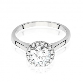 Pierścionek W0550 Diament Laboratoryjny 1,00ct białe złoto