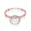 Pierścionek W0550 Diament Laboratoryjny 1,00ct różowe złoto