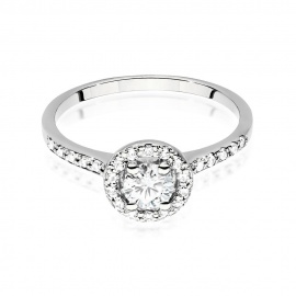 Pierścionek W0551 Diament Laboratoryjny 0,40ct białe złoto