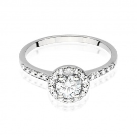 Pierścionek W0551 Diament Laboratoryjny 0,50ct białe złoto