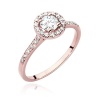 Pierścionek W0551 Diament Laboratoryjny 0,40ct różowe złoto