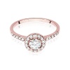 Pierścionek W0551 Diament Laboratoryjny 0,40ct różowe złoto