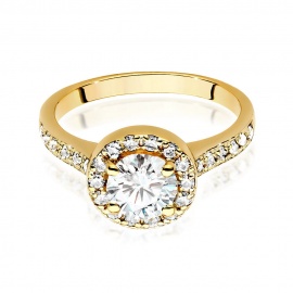 Pierścionek W0551 Diament Laboratoryjny 0,70ct żółte złoto