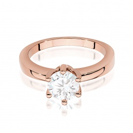 Pierścionek W0563 Diament Laboratoryjny 1,00ct różowe złoto