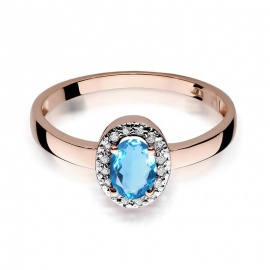 Pierścionek W0330 Topaz Swiss 0,50ct różowe złoto