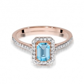 Pierścionek W0403 Topaz Swiss 0,65ct różowe złoto