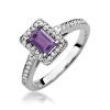 Pierścionek W0422 Ametyst 0,50ct białe złoto