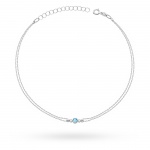 Bransoletka B0005 Topaz Swiss 0,15ct białe złoto