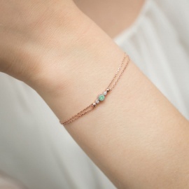 Bransoletka B0005 Szmaragd 0,15ct różowe złoto
