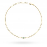 Bransoletka B0005 Szmaragd 0,15ct żółte złoto