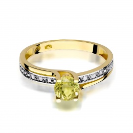 Pierścionek W0106 Oliwin 0,60ct żółte złoto