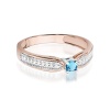 Pierścionek W0449 Topaz Swiss 0,15ct różowe złoto