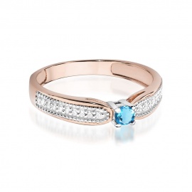 Pierścionek W0449 Topaz Swiss 0,15ct różowe złoto