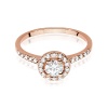 Pierścionek W0551 Biały Szafir 0,60ct różowe złoto