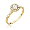 Pierścionek W0551 Biały Szafir 0,60ct żółte złoto