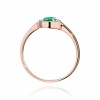 Pierścionek W0616 Szmaragd 0,30ct różowe złoto