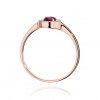 Pierścionek W0616 Rubin 0,30ct różowe złoto