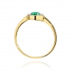 Pierścionek W0616 Szmaragd 0,30ct żółte złoto
