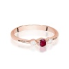 Pierścionek W0620 Rubin 0,15ct różowe złoto