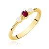 Pierścionek W0620 Rubin 0,15ct żółte złoto
