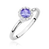 Pierścionek W0622 Szafir 0,50ct białe złoto
