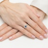 Pierścionek W0622 Topaz London Blue 0,50ct białe złoto