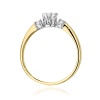 Pierścionek W0667 z diamentami żółte złoto