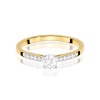 Pierścionek W0668 z diamentami żółte złoto