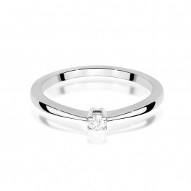 Pierścionek W0670 Diament 0,05ct białe złoto