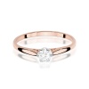 Pierścionek W0672 z diamentem 0,18ct różowe złoto