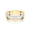 Pierścionek W0674 z diamentami żółte złoto