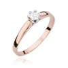 Pierścionek W0222 Diament Laboratoryjny 0,15ct różowe złoto
