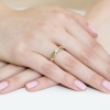 Pierścionek W0278 Diament Laboratoryjny 0,15ct żółte złoto