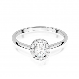 Pierścionek W0583 Diament Laboratoryjny 0,30ct białe złoto