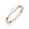 Pierścionek W0587 Diament Laboratoryjny 0,30ct różowe złoto